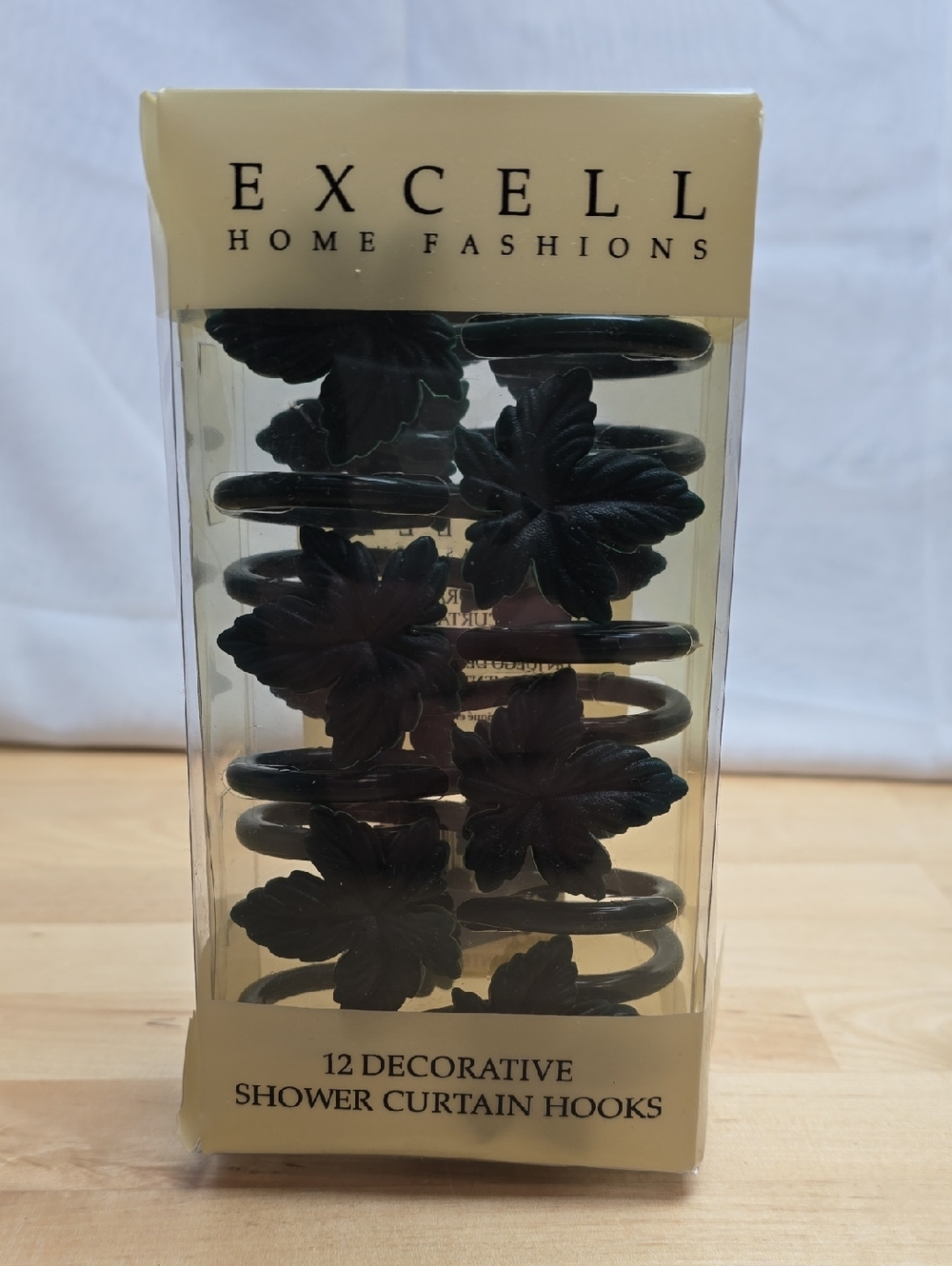 Excell Home Fashions Decorative Shower Curtain Hooks - Dark Green Floral